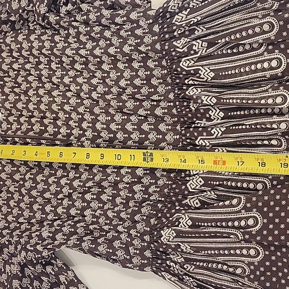 VINTAGE 70s 80s Elegant Everyday Brown Patterned Dress - Picture 12 of 12